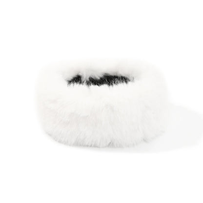 AWAYTR Faux Fox Fur Thermal Headbands Fashion Synthetic Fur‌ Wide Headband Hair Accessories For Women Trend