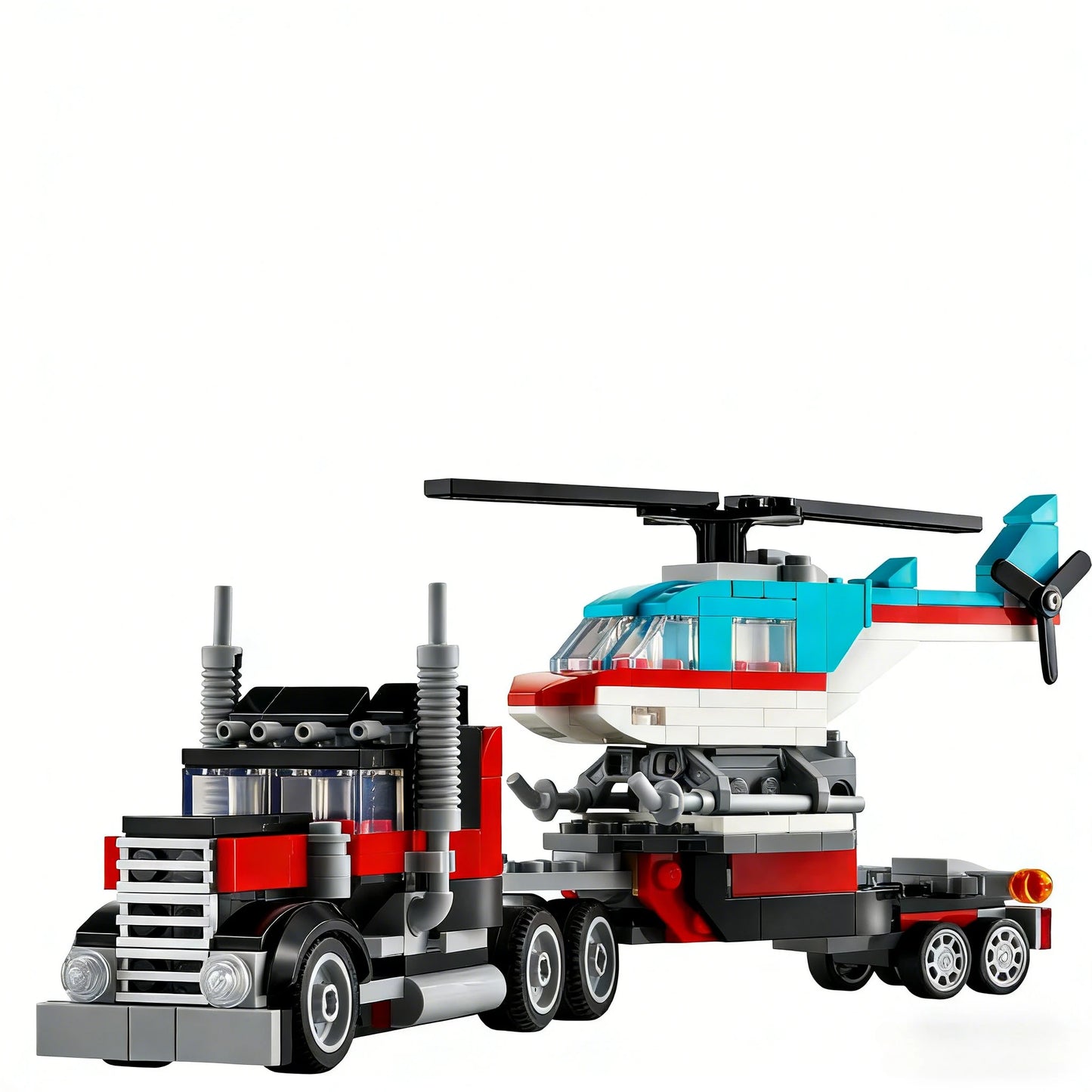 Helicopter Flatbed Transporter 31146 Building Blocks Sets Suitable for Birthday Gifts Compatible with Legoed Particles，270pcs.