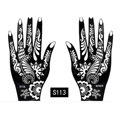 2025 New Professional Henna Stencil Temporary Hand Tattoo Body Art Sticker Template Wedding Tool Flower Tattoo Stencil