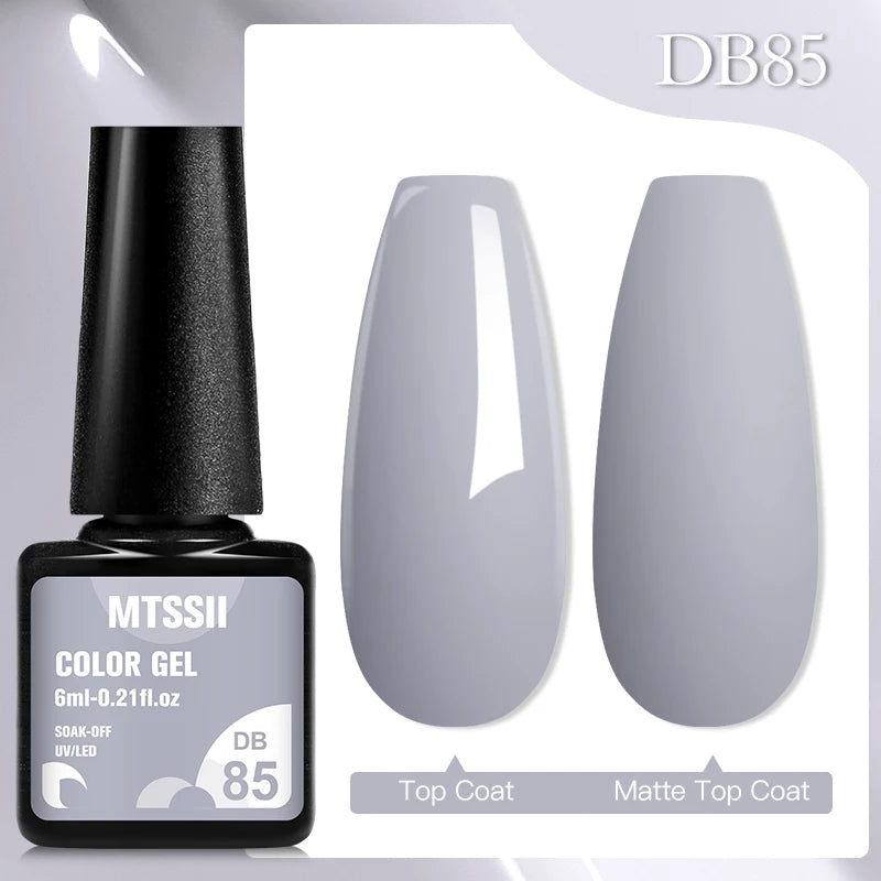Mtssii 6ML Chocolate Color Gel Nail Polish Brown Semi Permanent UV Gel Autumn Winter Popular Soak Off Nail Art Gel Varnishes
