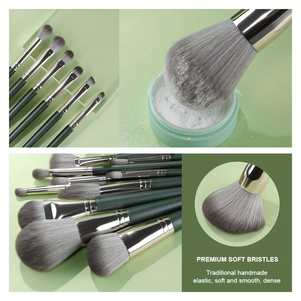 34pcs Makeup Brushes Set 14pcs Travel Portable Foundation Concealer Makeup Brush Professional Liquid Cream Make-up Beauty Tool