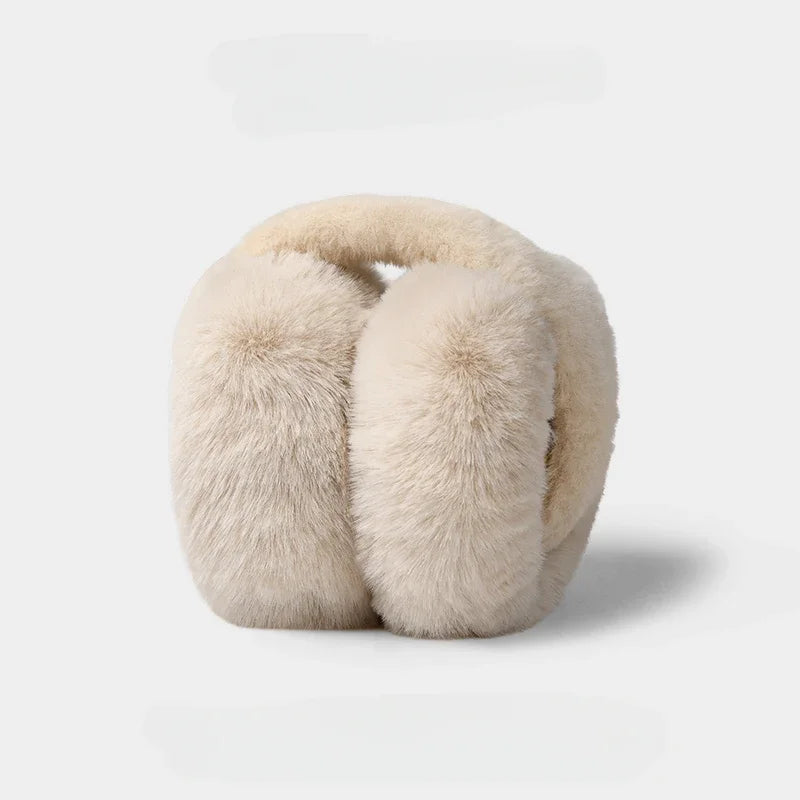Fashion Portable Earmuffs Outdoor Cold Protection Women Men Faux Fur Ear-Muffs Foldable Soft Plush Earflaps Winter Accessories