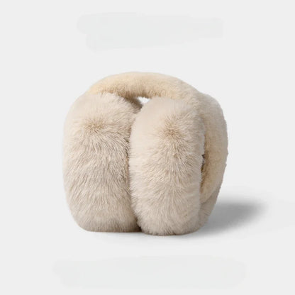 Fashion Portable Earmuffs Outdoor Cold Protection Women Men Faux Fur Ear-Muffs Foldable Soft Plush Earflaps Winter Accessories