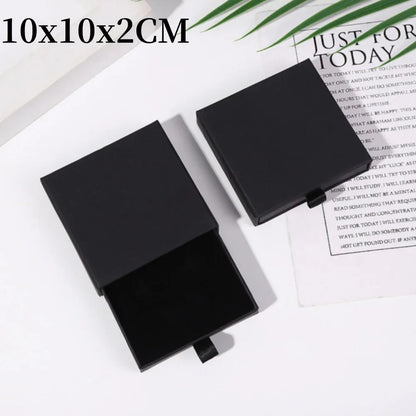 1Pc Thick Kraft Paper Drawer Jewelry Box With Sponge Greet Card for Necklace Bracelet Ring Gift Box Jewelry Packaging Box Joyero