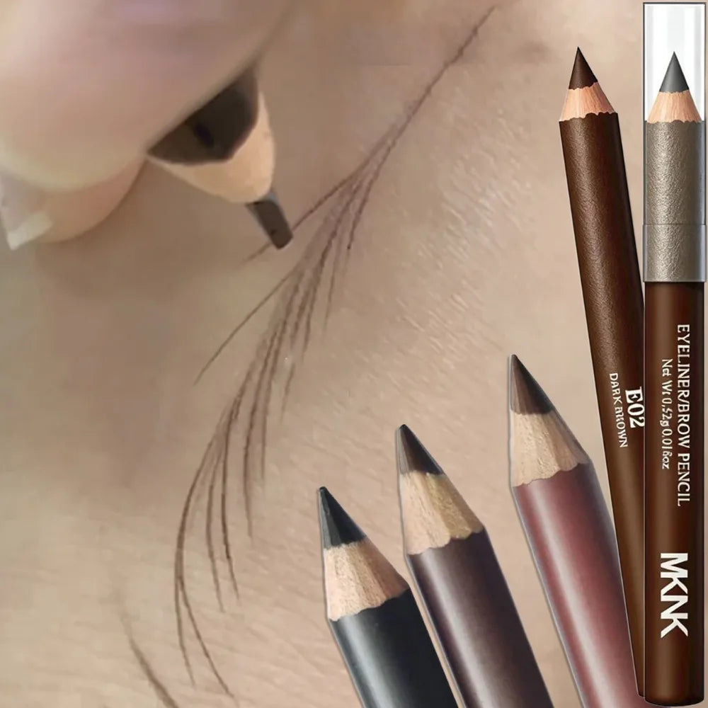 Professional Multi-Function Wooden Makeup Pencil Waterproof For Eyebrows & Eyeliner  All-in-One Precision Tip Long Wear Cosmetic