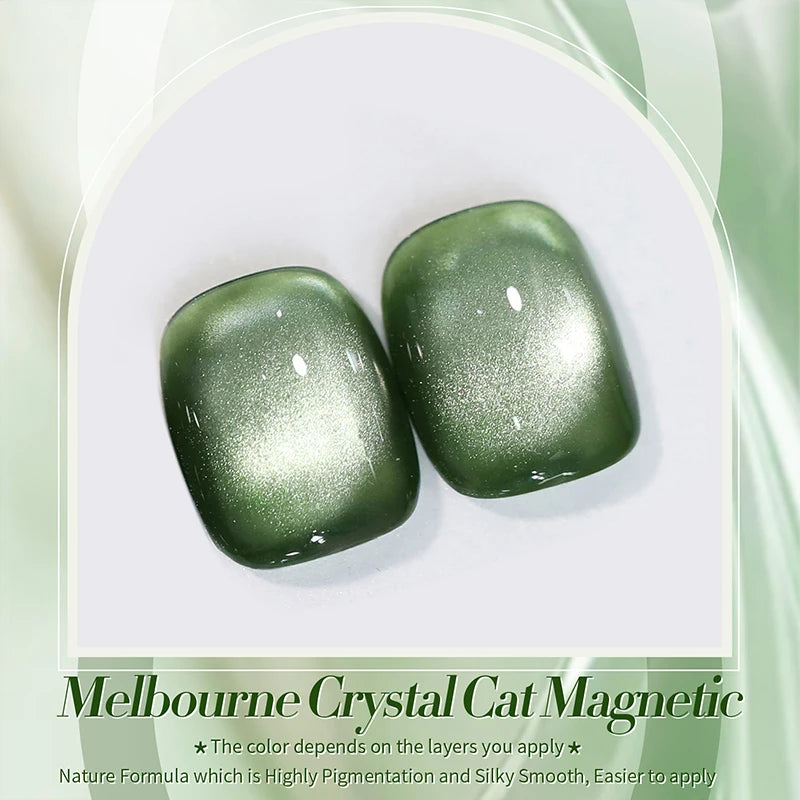 BORN PRETTY 10ml Dark Emerald Cat Magnetic Gel Ultra Shine Semi Permanent Soak Off UV Gel Manicure Nail Art Varnish