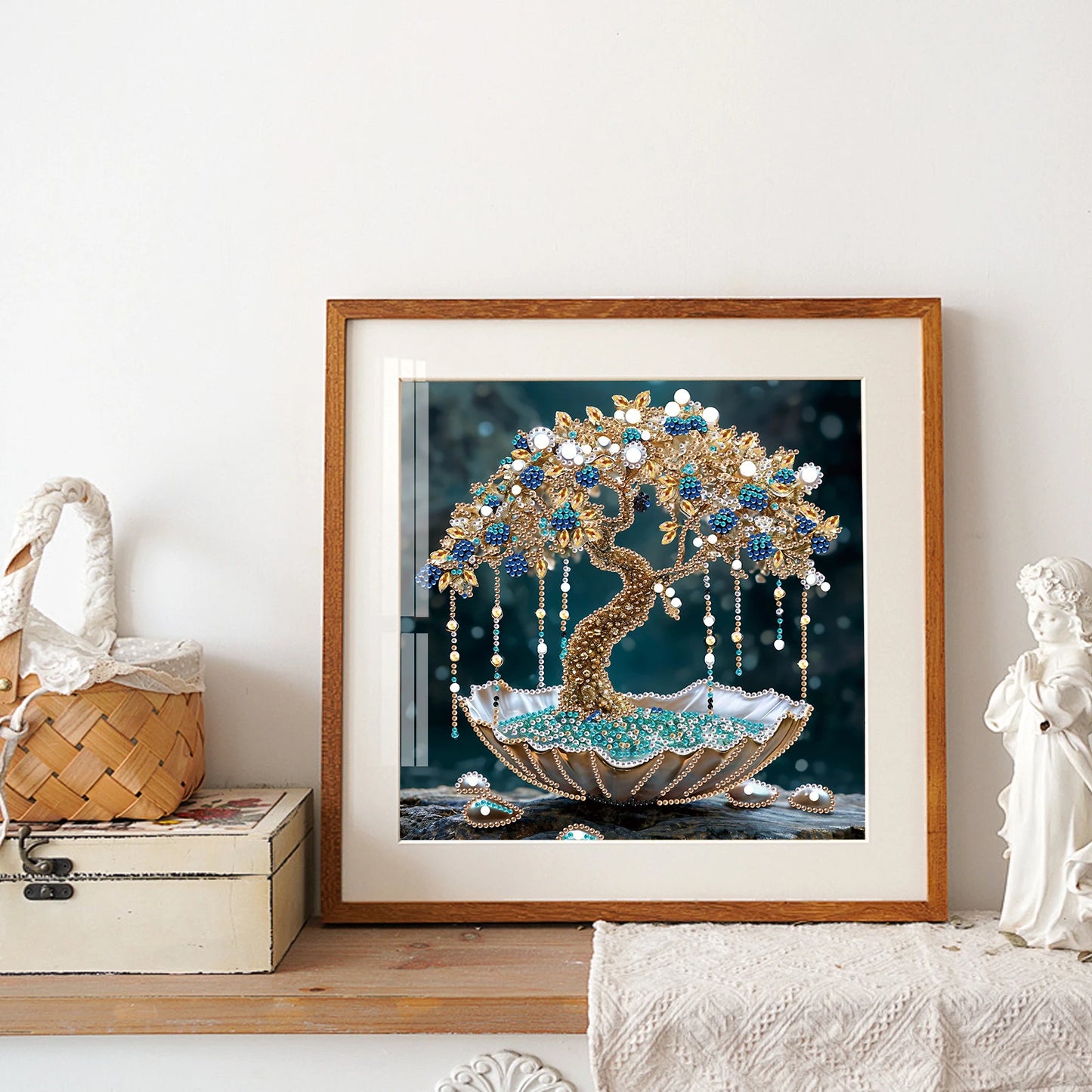 DIY money tree Special Shape Diamond Art Painting Kit for Adult Beginner,Crystal Diamond Dot Kit for Home Wall Decoration Gift