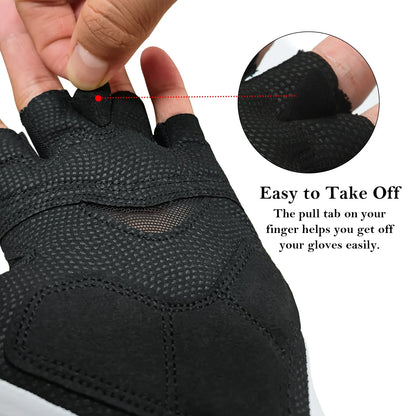 YKYWBIKE Cycling Gloves MTB Bike Gloves Sports Half Finger Sports Riding Goves Men Breathable Shockproof Bicycle Gloves 304