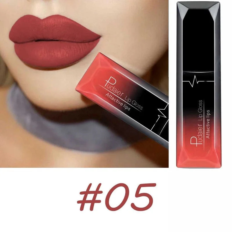 Matte Liquid Lipstick 17 Colors, Long Lasting Lip Gloss, Velvet Lip Cream, High Pigment, Non-Stick Cup, Sexy Finish