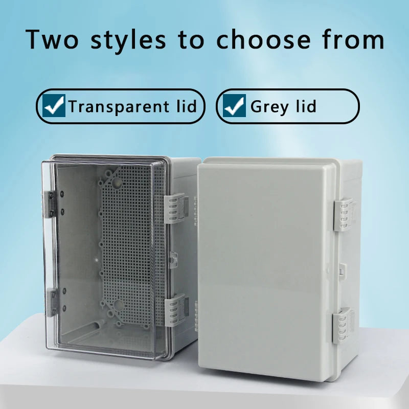 IP66 ABS plastic PC enclosure with hinge latch lock outdoor distribution box waterproof electrical junction box instrument box