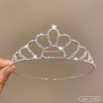 Silver Color Crystal Tiaras and Crowns Rhinestone Prom Diadem Crown Tiara for Women Bride Bridal Wedding Hair AccessoriesJewelry