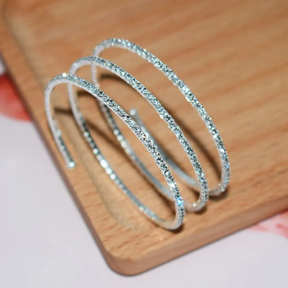 Rave Rhinestone Multilayer Arm Chain Arm Adornment Jewelry Spiral Bracelet Bright Coiled Snake Bracelets Women