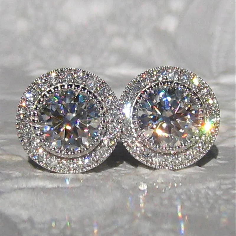 2026 Dainty Small Round CZ Stud Earrings for Women Simple and Elegant Daily Wear Ear Piercing Accessories Statement Jewelry