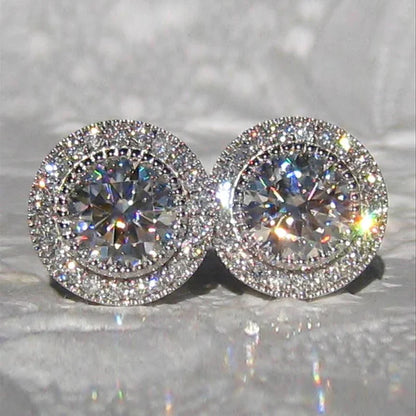 2026 Dainty Small Round CZ Stud Earrings for Women Simple and Elegant Daily Wear Ear Piercing Accessories Statement Jewelry