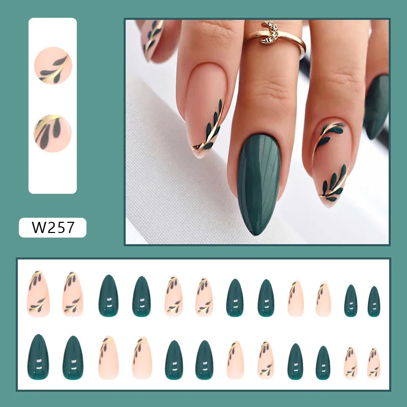 Luxury Designed Reusable Pink Nude False Nails Short Custom Acrylic Press On Nails Artificial Nails With Glue For Woman And Girl