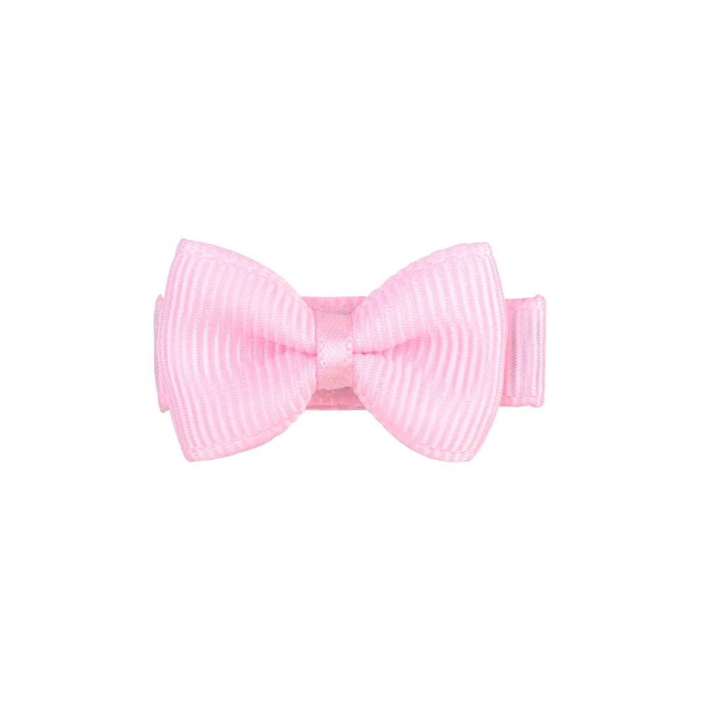 RIBBON BOWS Mini Ribbon Hair Bows Clip for Girls Bangs Hairgrips Covered Safety Bows Headwear Kids Head Claw Accessories