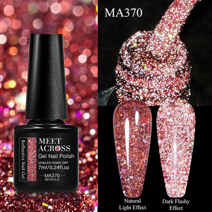 7ml Red Series Cat Magnetic Gel Nail Polish Sparkle Glitter Semi Permanent Nail Art UV Gel Varnish Manicure For Valentines Nails
