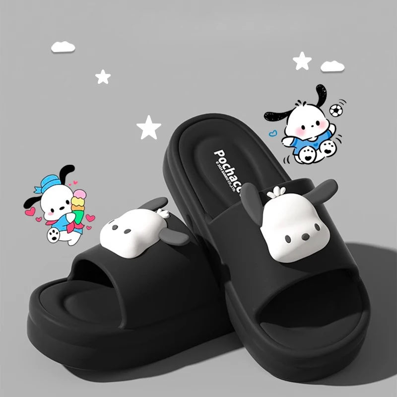 Sanrio Hello Kitty EVA Cloud Slippers, Official Cute Girly Indoor Slides for Women, Non-Slip Soft Sole Comfortable Home Sandals