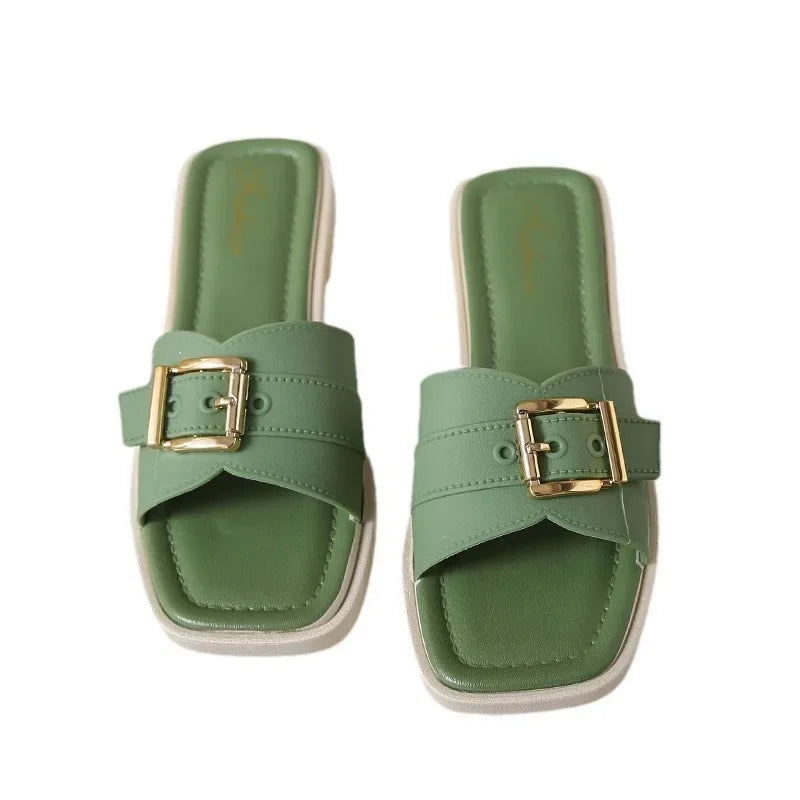 Hot Sale Of The Season New Comfortable Casual Beach Slippers Fashionable Outdoor Wear Slip-On Flat Bottom Cool Sandals PVC Mater