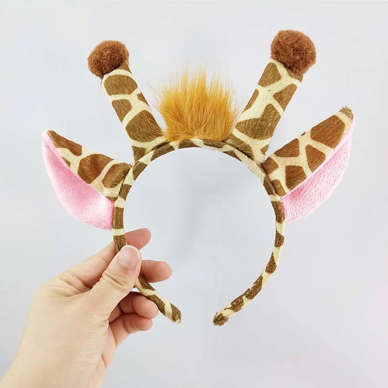 Halloween Giraffe Headband Tie Skirt Gloves Cosplay Kawaii Animal Headgear Christmas Party Costumes A Set Birthday Wearing