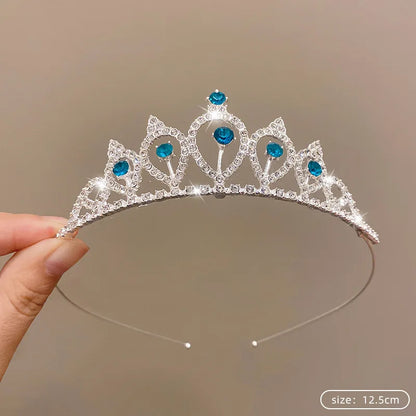 Silver Color Crystal Tiaras and Crowns Rhinestone Prom Diadem Crown Tiara for Women Bride Bridal Wedding Hair AccessoriesJewelry