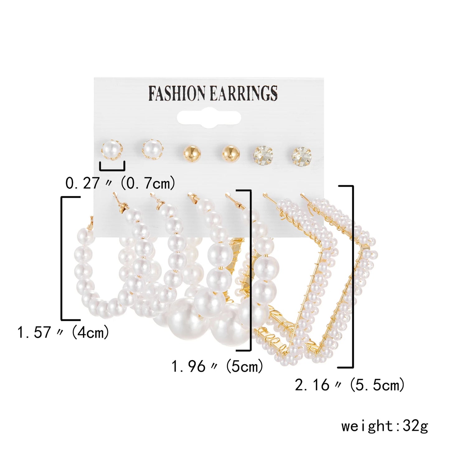 3-9 Pairs Heart Butterfly Drop Earrings Set Big Circle Piercings Earrings Jewelry for Women Imitation Pearl Hoop Cute Ear Buckle
