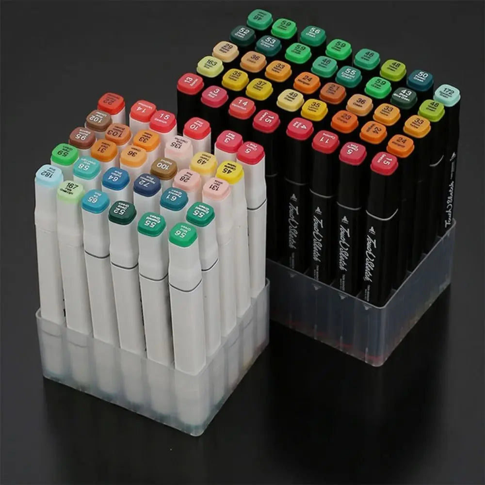 Simple 12/24/30/40/48/80/100 Slots Pen Holder Large-capacity Multifunctional Brush Pen Storage Rack Marker Pen Holder
