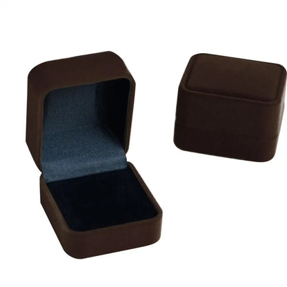Jewelry Ring Display Case Earring Storage Organizer Square Lid Jewelry Packaging Open Box Gift