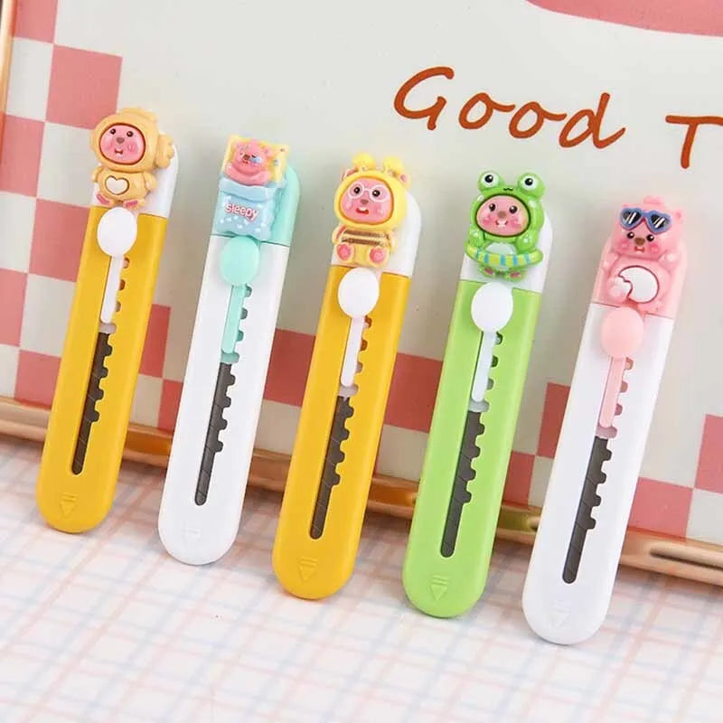 1 Piece Lytwtw's Cartoon Capybara  Art Cutter Utility Knife Mini Student Art DIY Tools Creative Stationery School Supplies