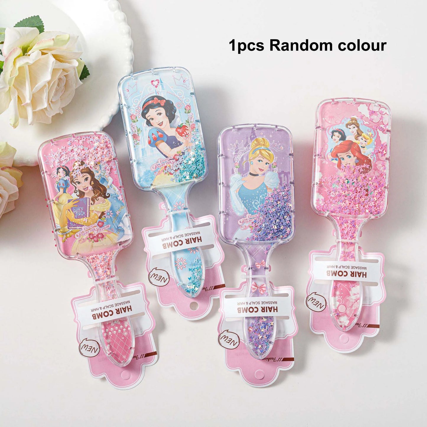 Disney Frozen Elsa Minnie Mickey Mouse Air Cushion Massage Combs Children Comb Hair Brush Hairdressing Tool Girls Christmas Gift