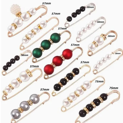 2/20pcs Clothing Brooch Pearl Waist Adjustment for Women Pearl Lapel Pin Sweater Dress Brooch Pins Badge Buckle DIY Accessories