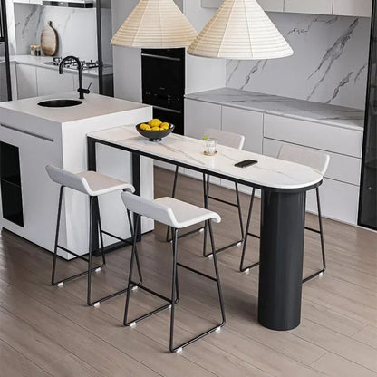 Nordic Modern High Bar Tables Household Slate Bar Table Kitchen Furniture Living Room Simple Integrated Island Dining Table v