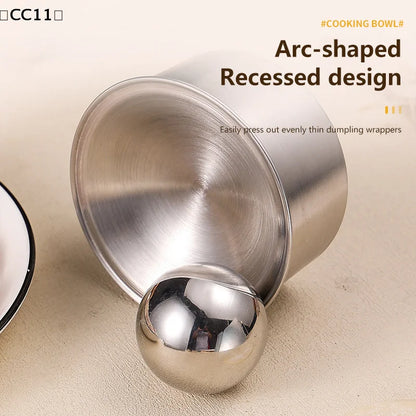 Stainless Steel Dumpling Maker Dough Presser Round Mold For Dumpling Pie Rolling Tool Quick Noodle Wrapper Baking  Gadget〔CC11〕