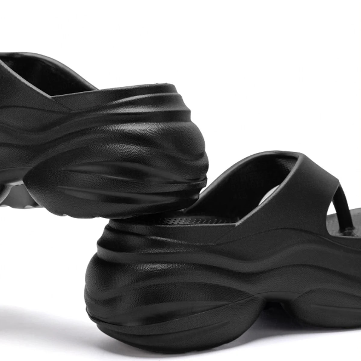 Women's Clip Toe Platform Flip Flops Summer Lightweight Soft Sole EVA Slippers for Women Thick Sole Non Slip Beach Shoes Slides