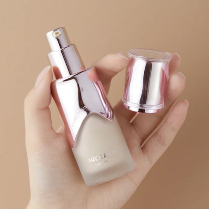Mack Andy Matte Finish Liquid Foundation - Oil-Control, Waterproof, Full Coverage Concealer for All Skin Tones