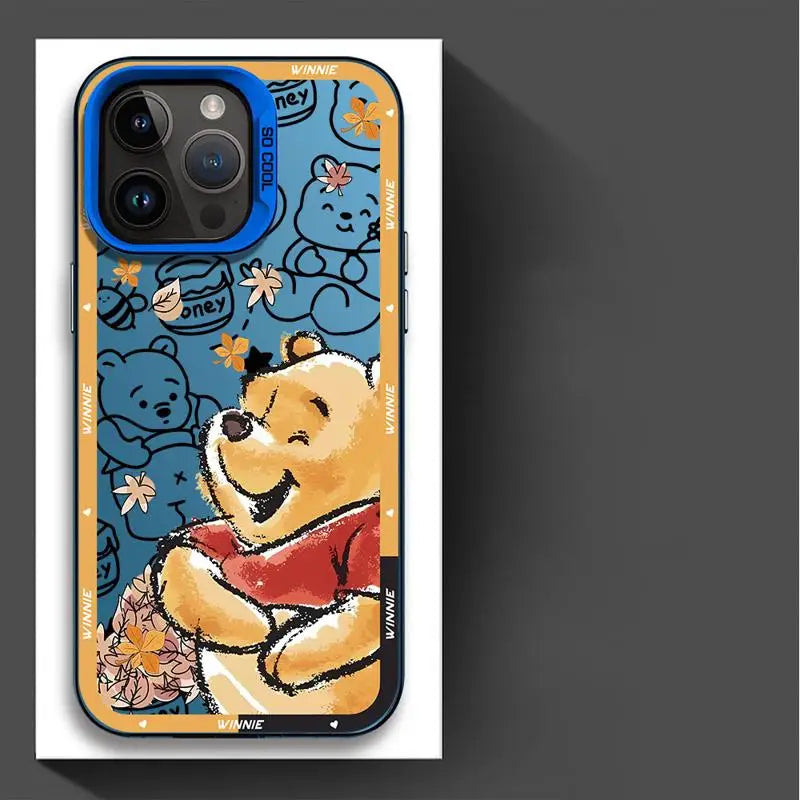 Disney Winnie The Pooh Phone Case for Apple iPhone 16 15 Pro Max 13 14 Plus 12 11 Pro plus  Matte