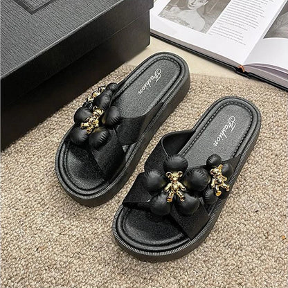 2025 Summer Women's Fashion Slippers - Thick Soled Non-slip Wear-resistant for Indoor & Outdoor