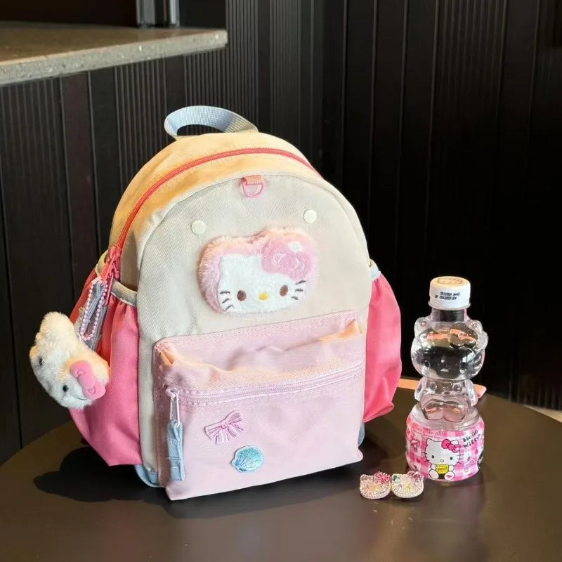 New Sanrio Backpack Kawaii Hello Kitty Fashion Handbag Cute Girl Cartoon Backpack Exquisite Holiday Gift