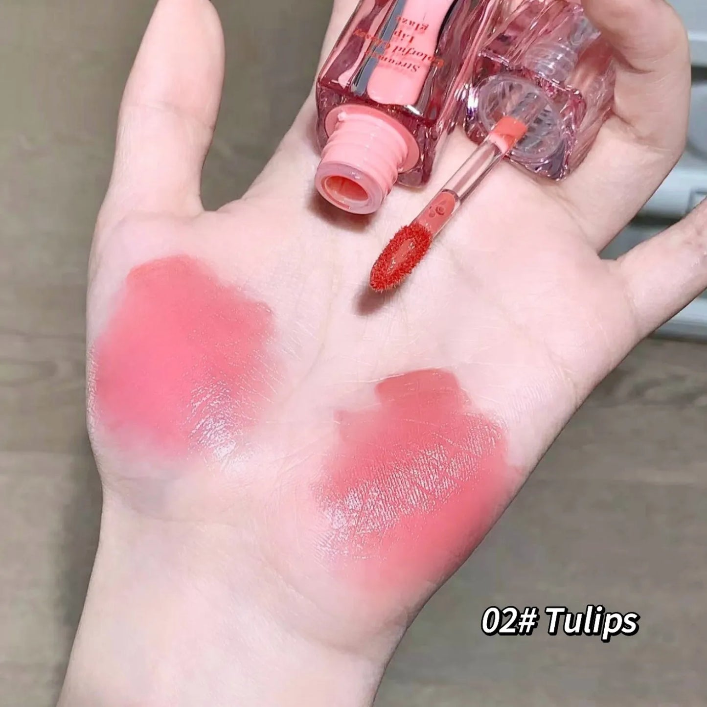 SHAQINUO Streamer Colorful Water Gloss Lip Glaze Mirror Water Gloss Moisturizing Lip Plumping Color Whitening