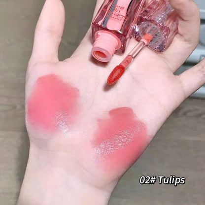 SHAQINUO Streamer Colorful Water Gloss Lip Glaze Mirror Water Gloss Moisturizing Lip Plumping Color Whitening