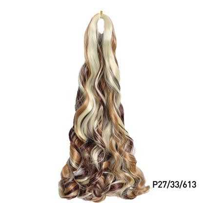 Loose Wave Spiral Curl Braids Synthetic Hair French Curls Braiding Hair Extensions High Temperature Ombre Pre Stretched Hair