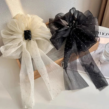 Large Bow Claw Clip New Hairpin for Women Sweet Ponytail Hair Crabs Hair Clip Girls Ribbon Non-slip Hair Accessories