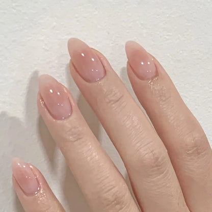 24PCS stiletto false nail tips Mid-length Gradients press on nails wearable full cover fashion false fingernails patch for girls