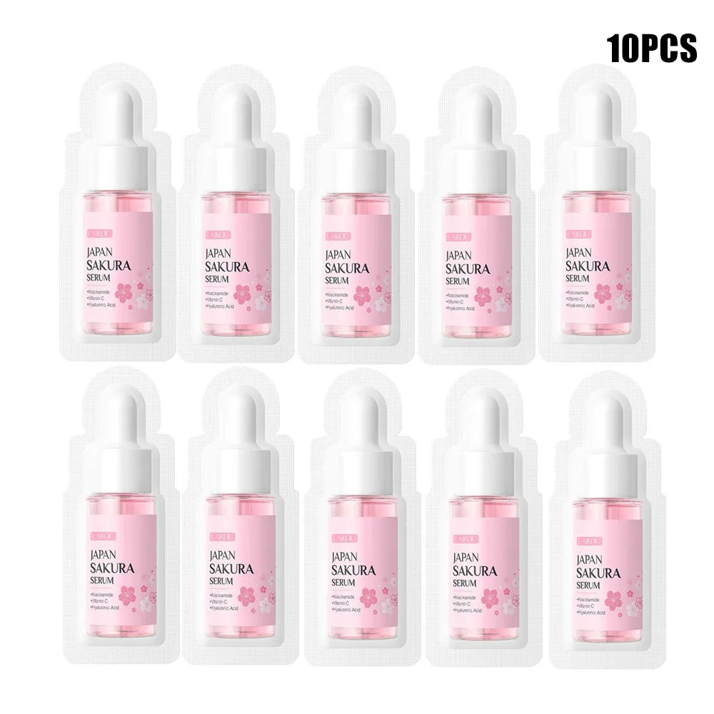 Sakura Skin Care Set Face Cream Serum Toner Facial Cleanser Sunscreen Eye Cream Face Skin Care Set Product Gift Daily Skin Care