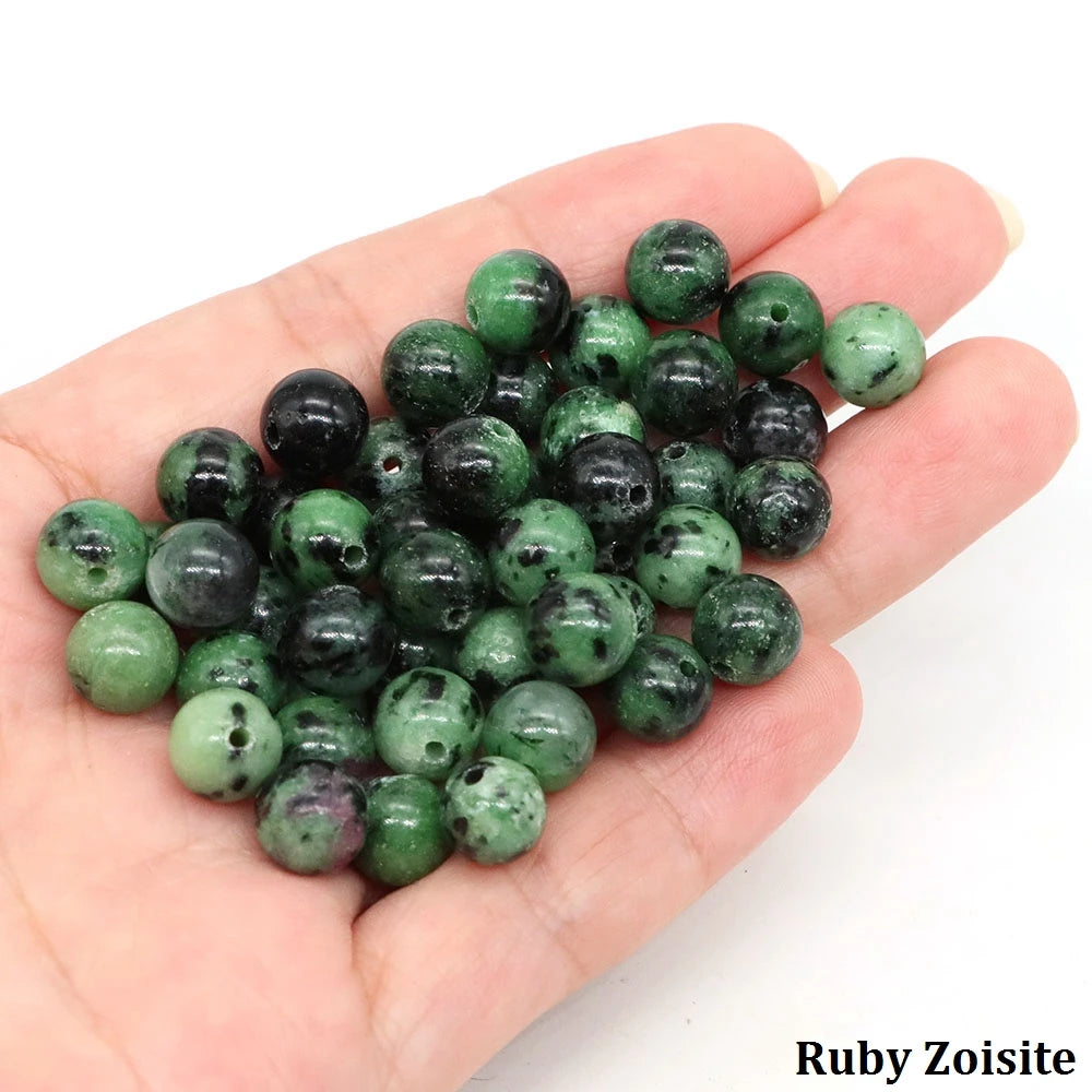 4 6 8 10mm Natural Black Tourmaline Beads Round Smooth Loose Stone Bead For Jewelry Making Diy Bracelet Necklace Accessories