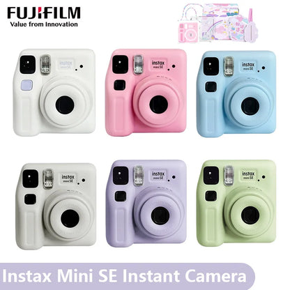Classic Fujifilm Instax Mini SE Camera Auto-focusing Wrist Strap Birthday Christmas For Girl Mini White Edge Photo Paper select