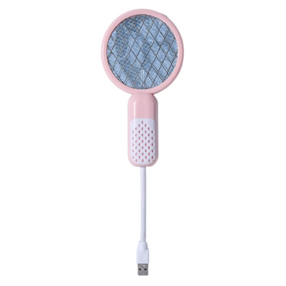 Compact Mini USB Mosquito Swatter UV Light Electric Shock Insect Racket Security Net Portable Fly Bug Zapper Camping