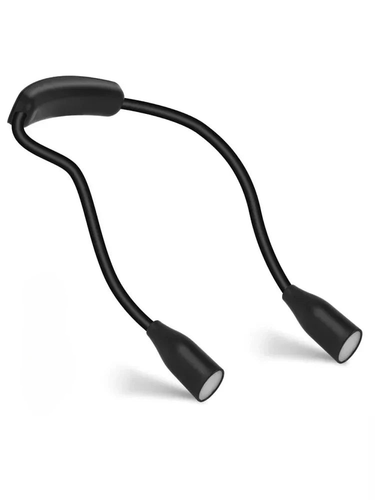 LED Reading Neck Light Book Lamp 360° Flexible Arm Reading Book Light Read Neck Lamp Study Reading Night Light Battery-powered