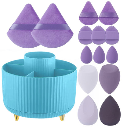 Makeup Brush Holder Organizer 360° Rotating Makeup Brush Desktop Organizer 5 Slot Make up Brushes Cup for Supply Bathroom Vanity