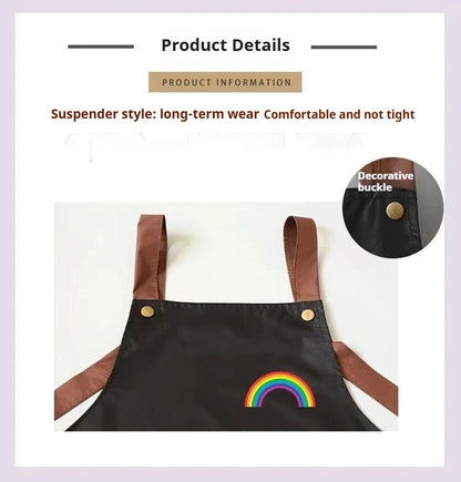 Kitchen Household waterproof and antifouling large pocket hotel restaurant coffee shop food Western pastry work clothes apron